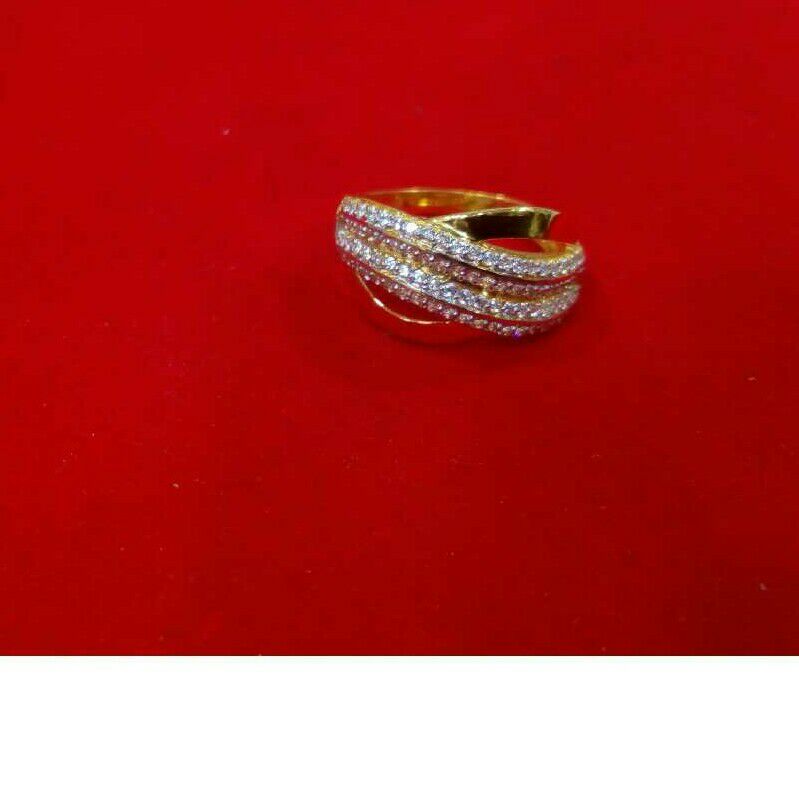22KT Yellow Gold Ladies CZ Ring