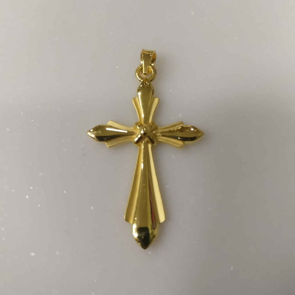 22kt gold Cross design pendant for men