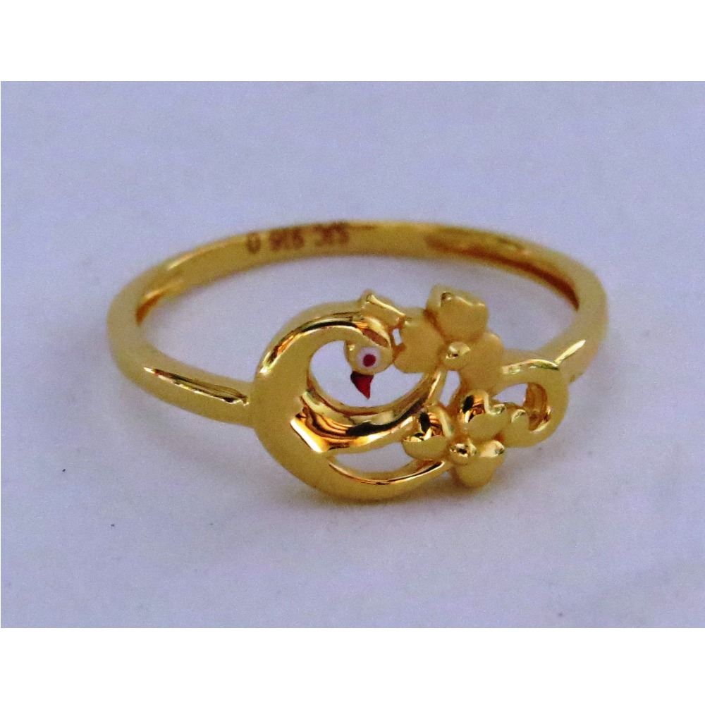 916 plain casting peacock ring