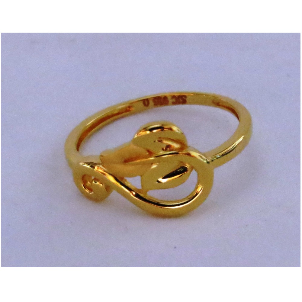 916 plain casting leaf ring for women