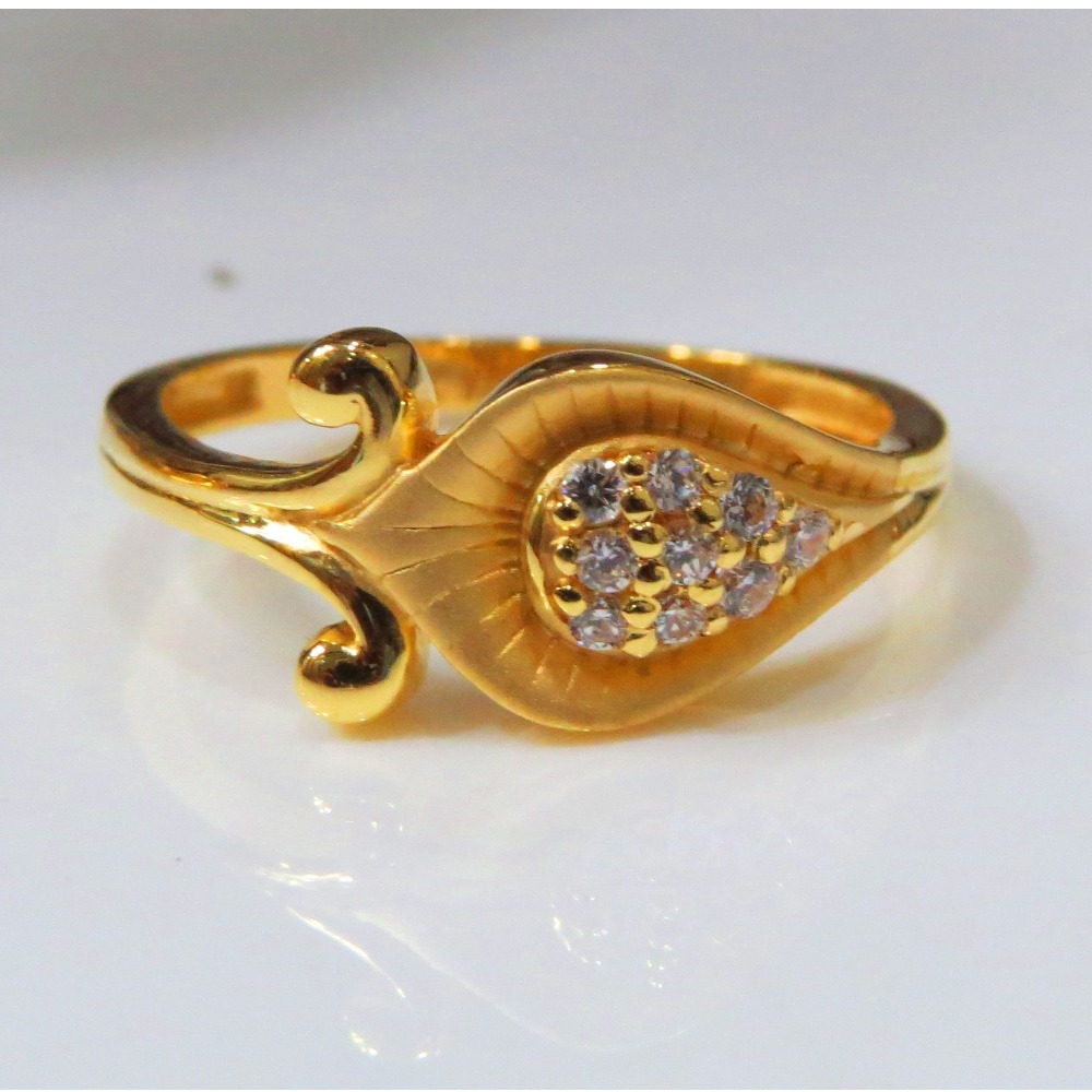 22kt Gold Cz Casting Ladies Ring