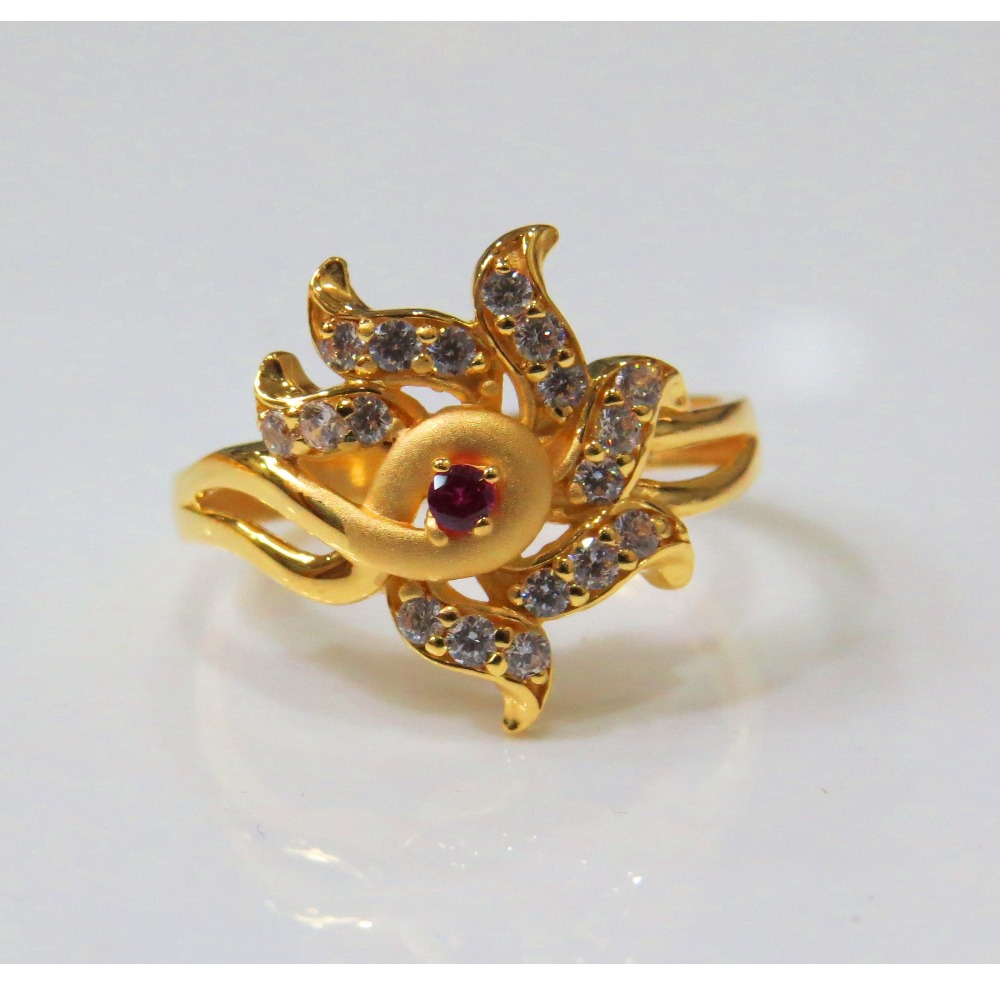 22kt Gold Cz Casting Ladies Ring