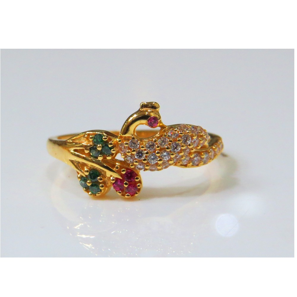 22kt Gold Cz Casting Ladies Ring