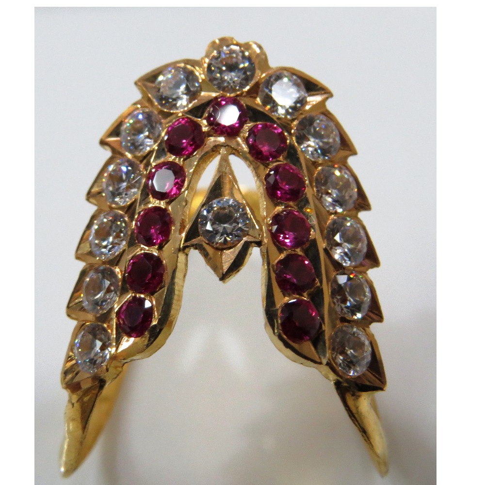 22kt gold close setting CZ Vanki Ring for Women