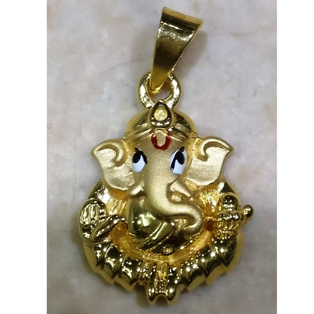 22kt gold casting classic lord ganesha pendant