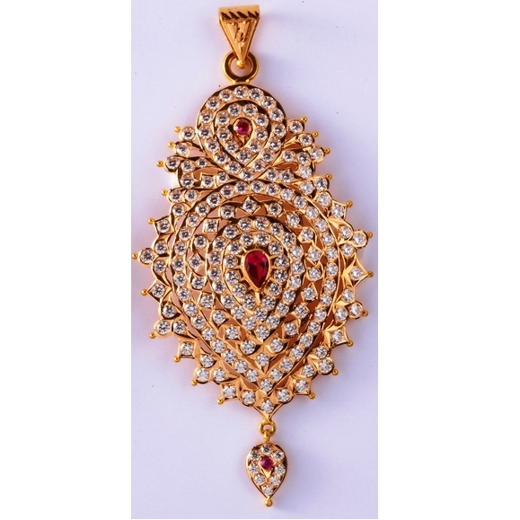22kt gold cz handmade Light Weight pendant for women mv-p08