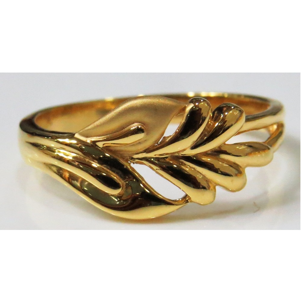 22kt gold plain casting ladies ring plr-2