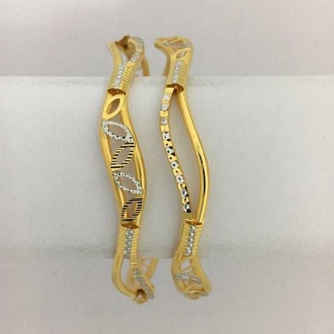 22KT Yellow Gold Antique Ladies Designer Indian Bangle