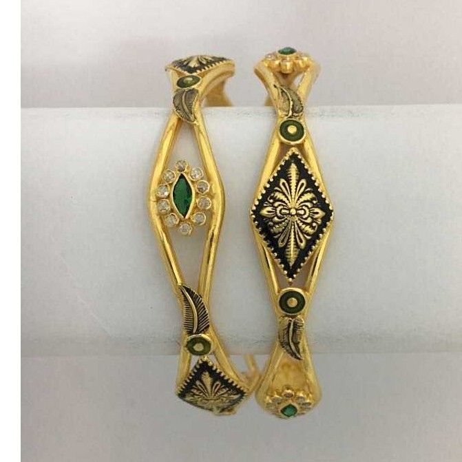 916 Gold Antique Ladies Designer Indian Bangles