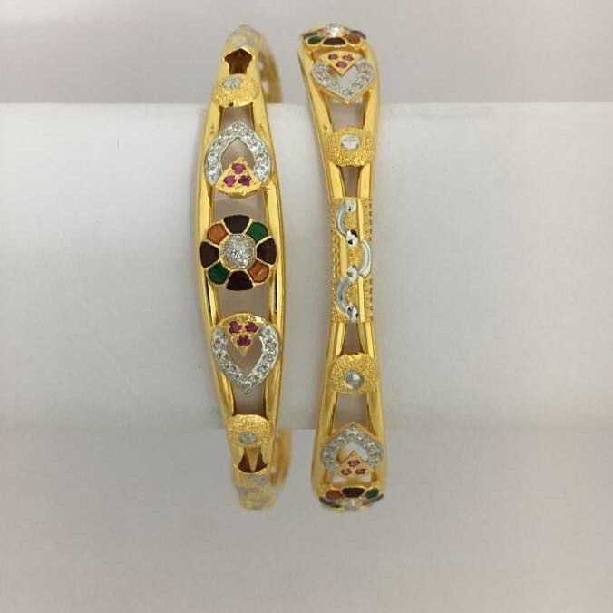 22KT Yellow Gold Classic Ladies Modern Bangles