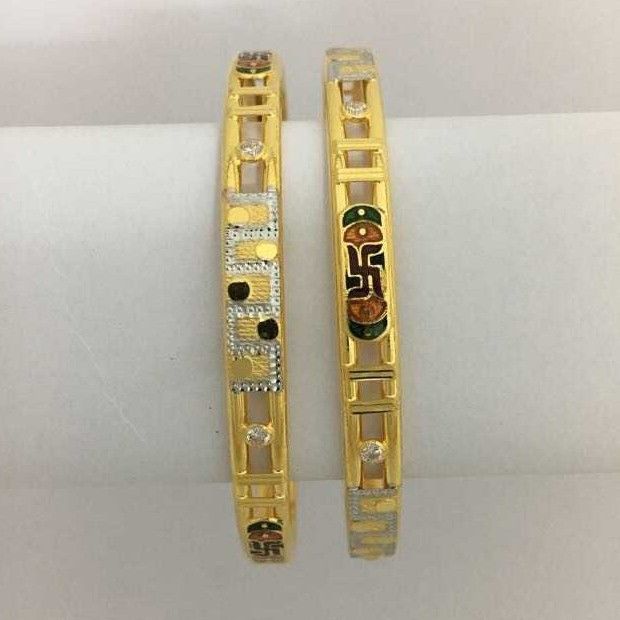 22KT Yellow Gold Ladies Classic Modern Bangles