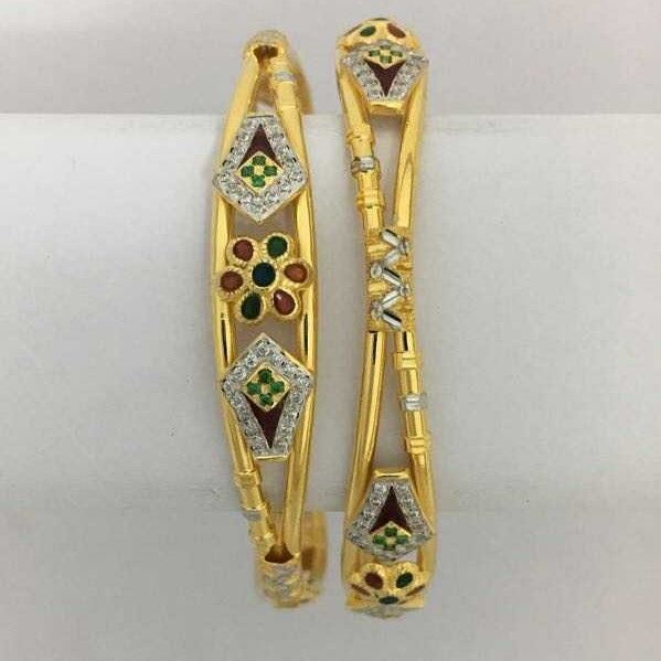 22KT Yellow Gold Antique Ladies Bangles