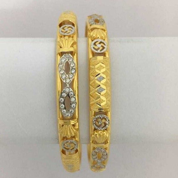 22KT Yellow Gold Antique Ladies Charming Bangles