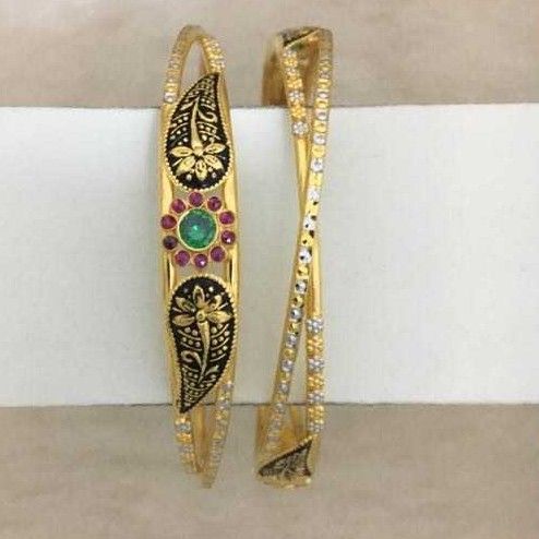 22KT Gold Antique Ladies Bangles