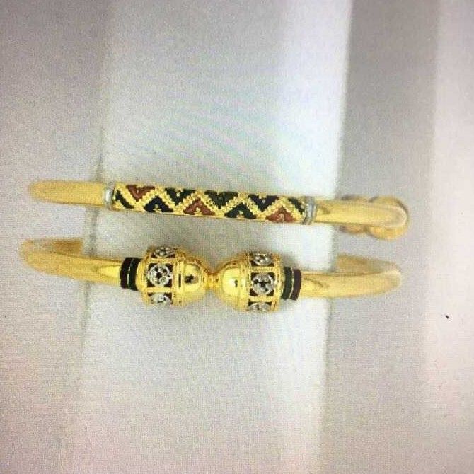 Designer 22KT Gold Ladies Indian Bangles