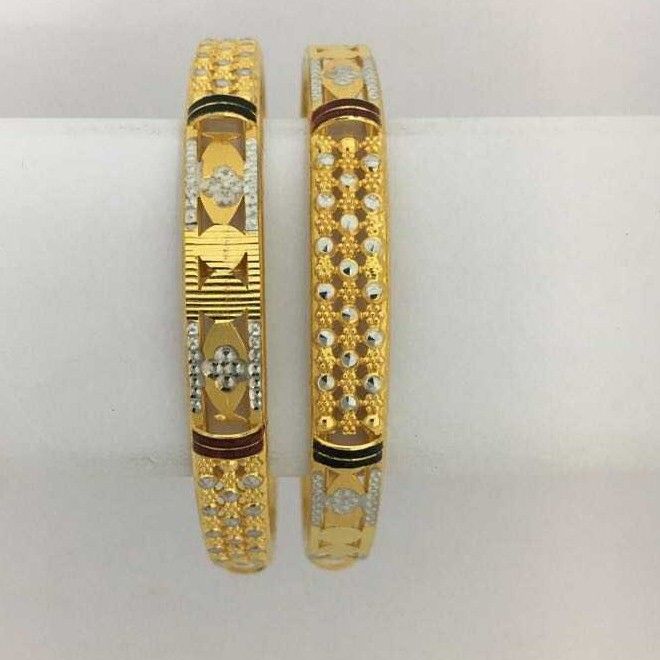 22KT Antique Gold Ladies Indian Bangles