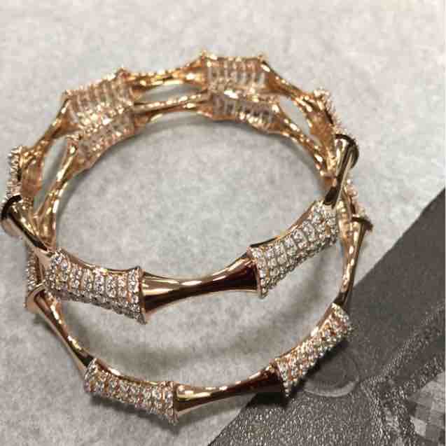 916 Gold CZ Turkey Bangles For Ladies