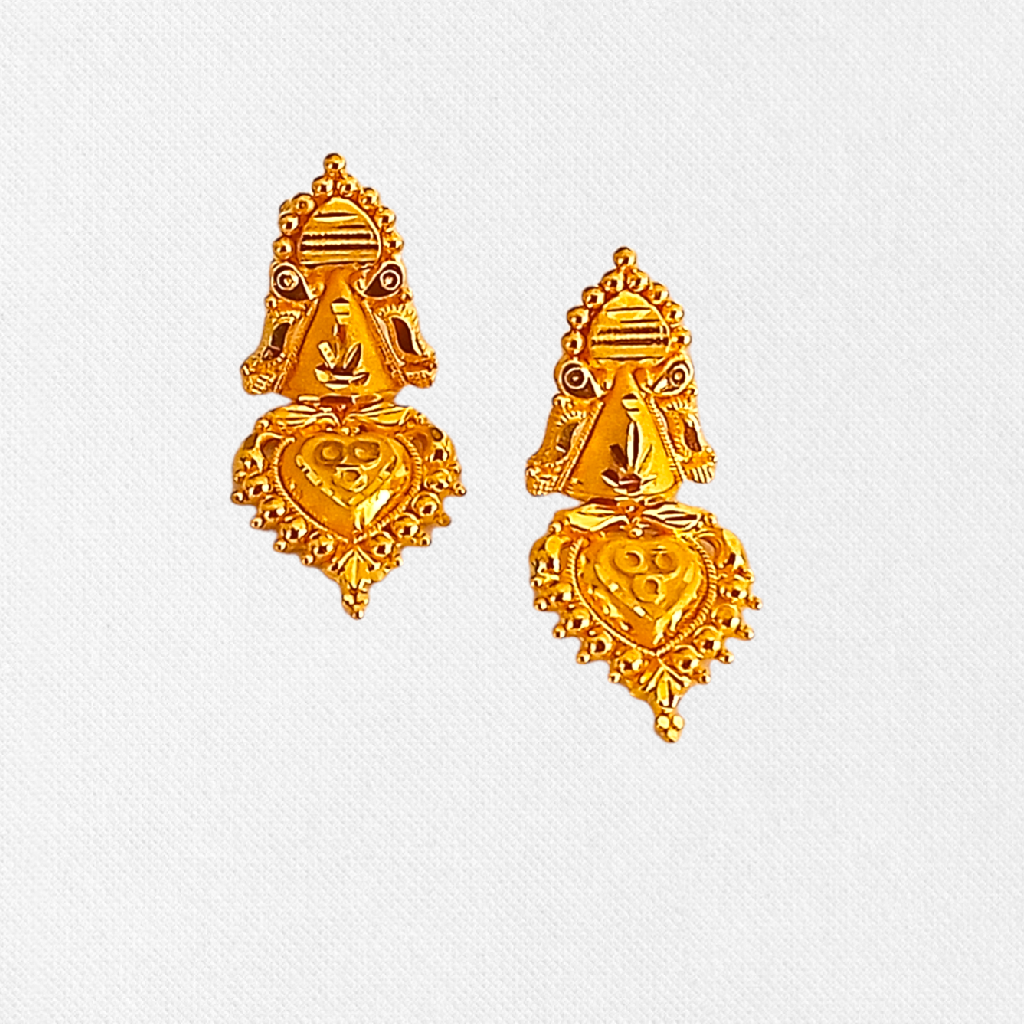 Gold Handmade Design earrings