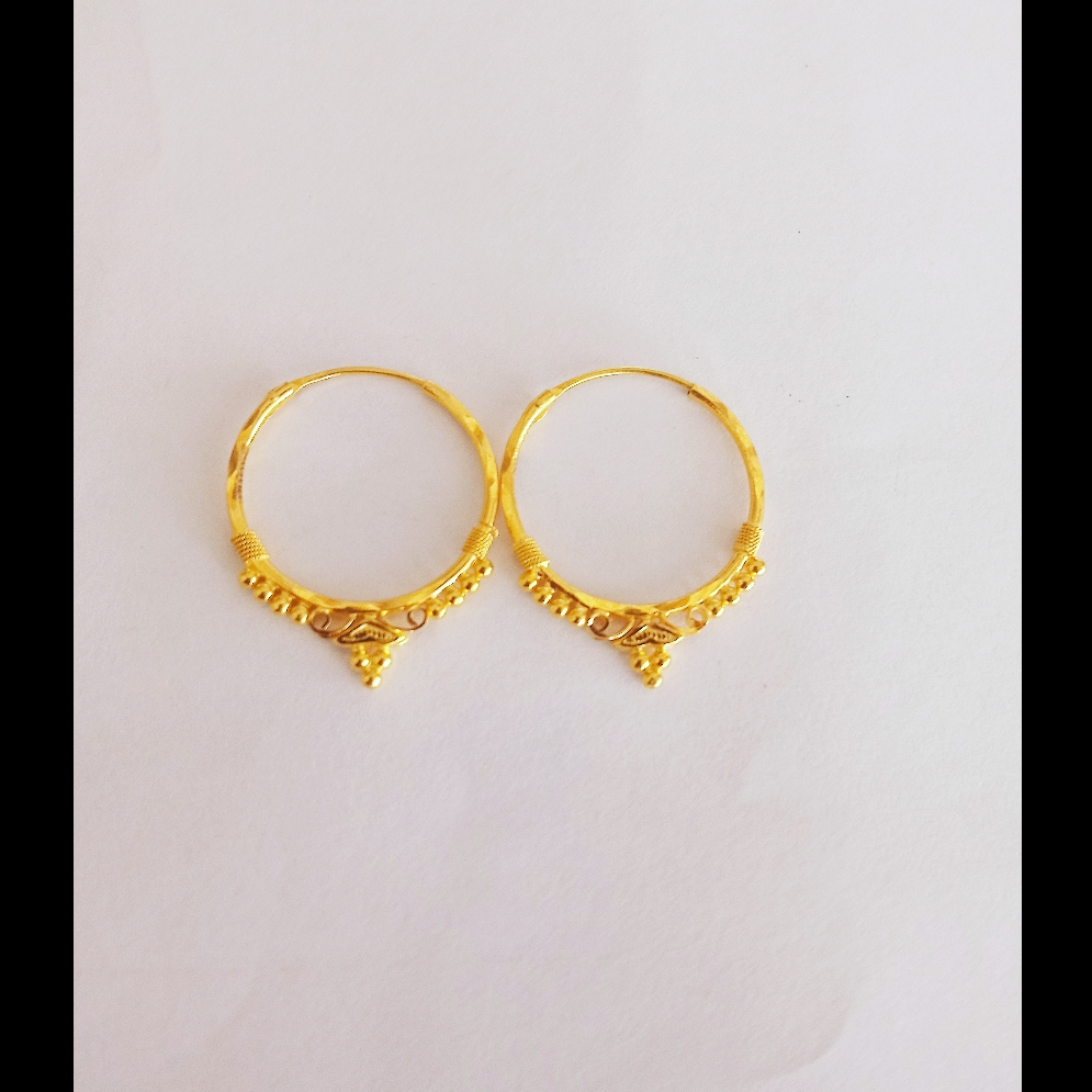gold kadi hoop earrings for women