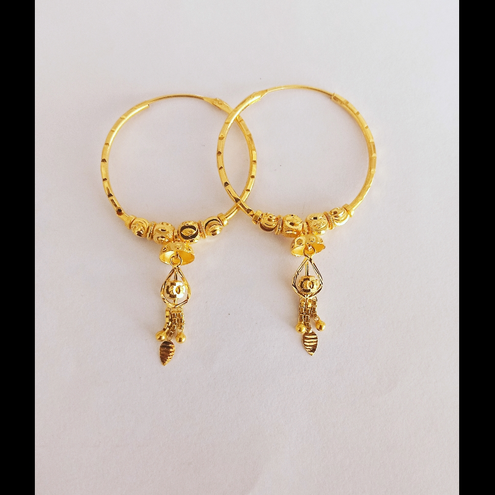 Gold fancy bali for ladies