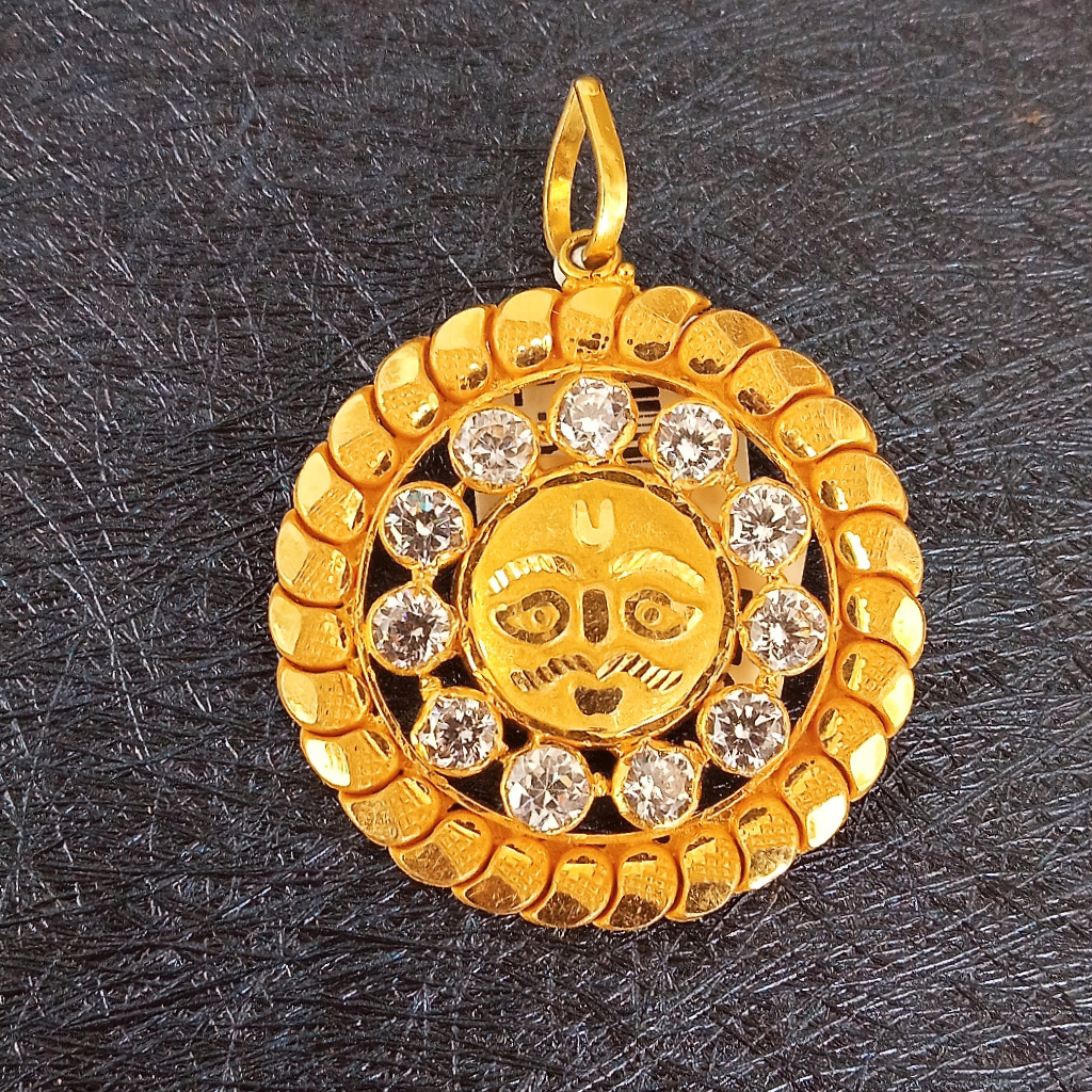 Gold sun pendants