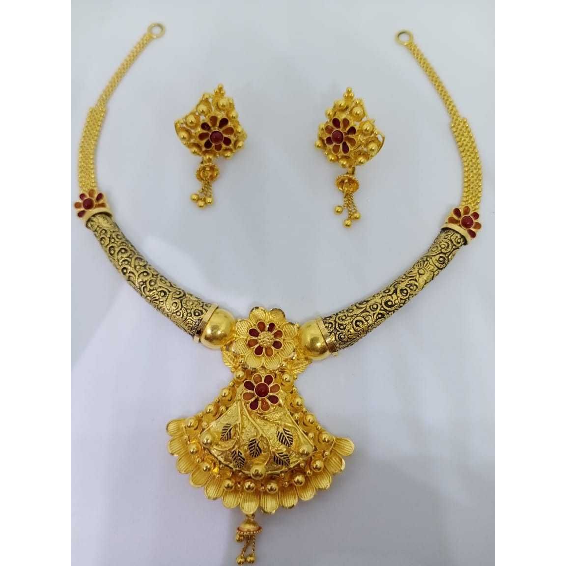 916 gold fancy necklace set bj-n13