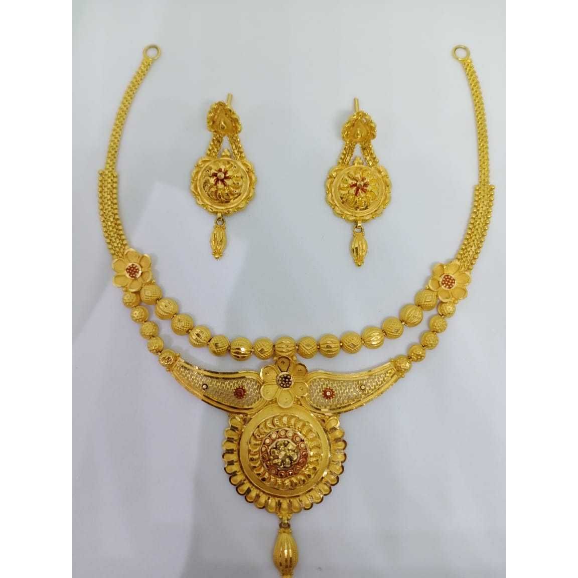 916 gold antique necklace set bj-n09