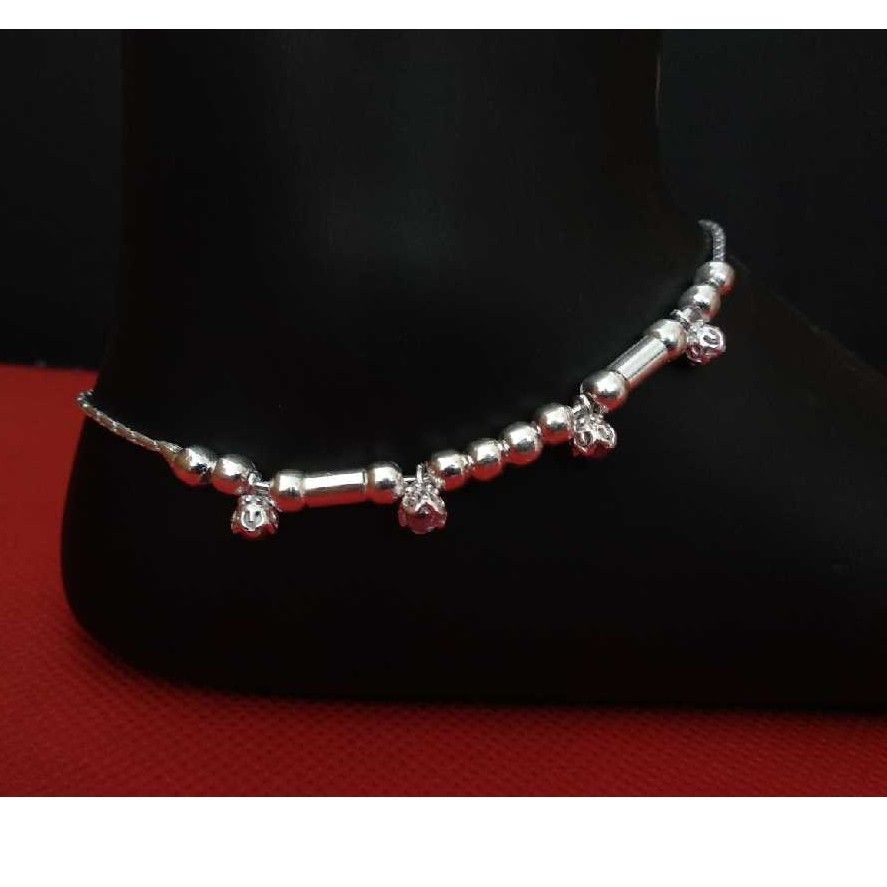 925 Silver Ball Beads Antique Payal