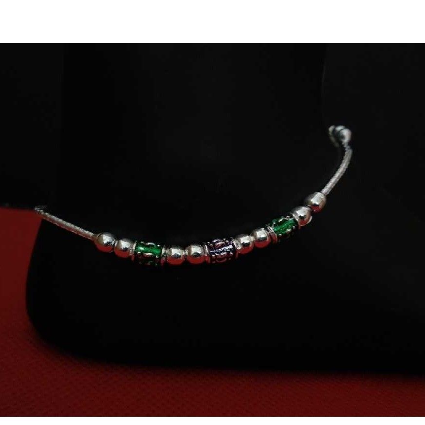 Light weight 925 Silver Antique Payal