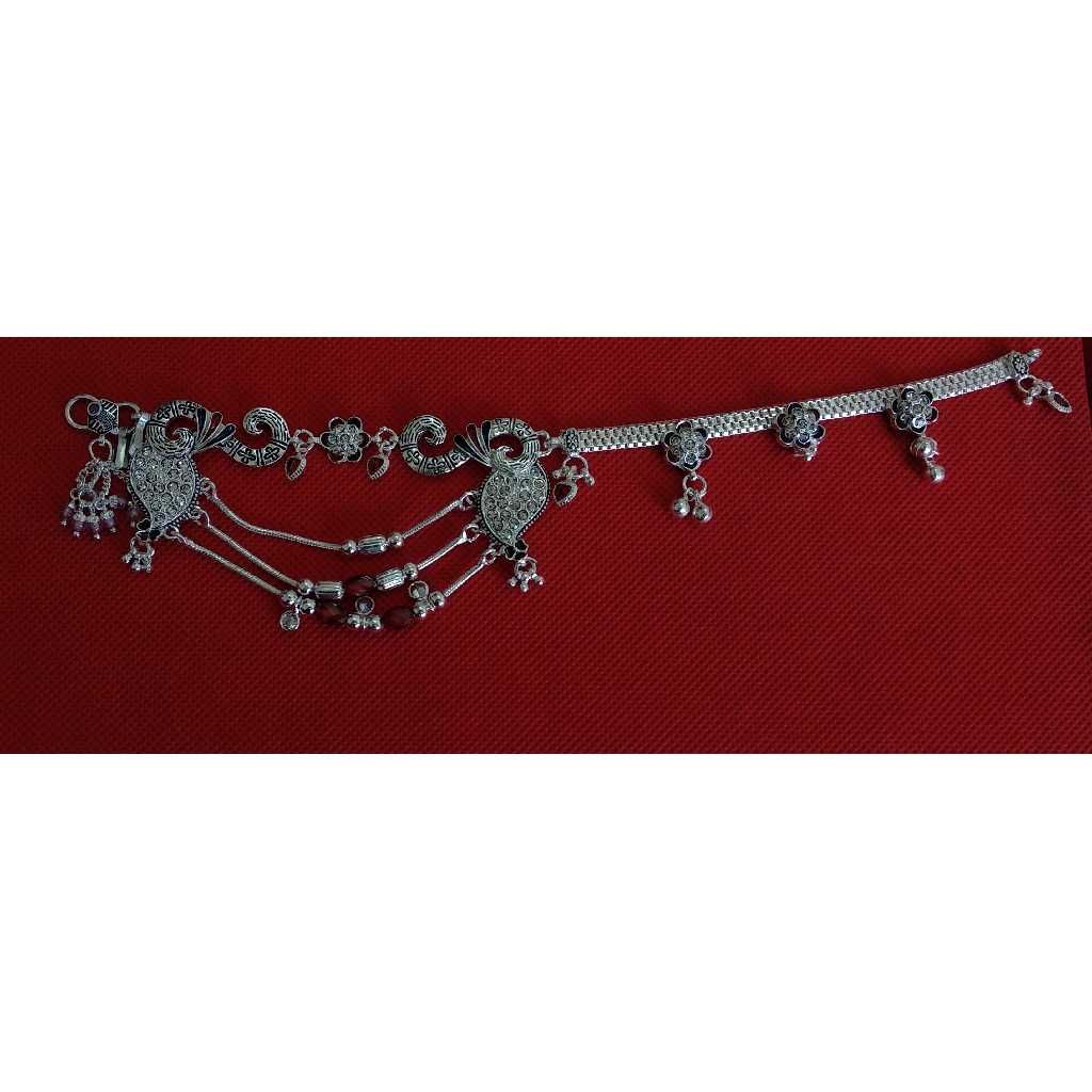 925 Silver Paan Shape Ladies Payal
