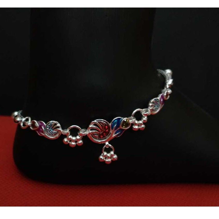 Fancy Attractive Silver Payal