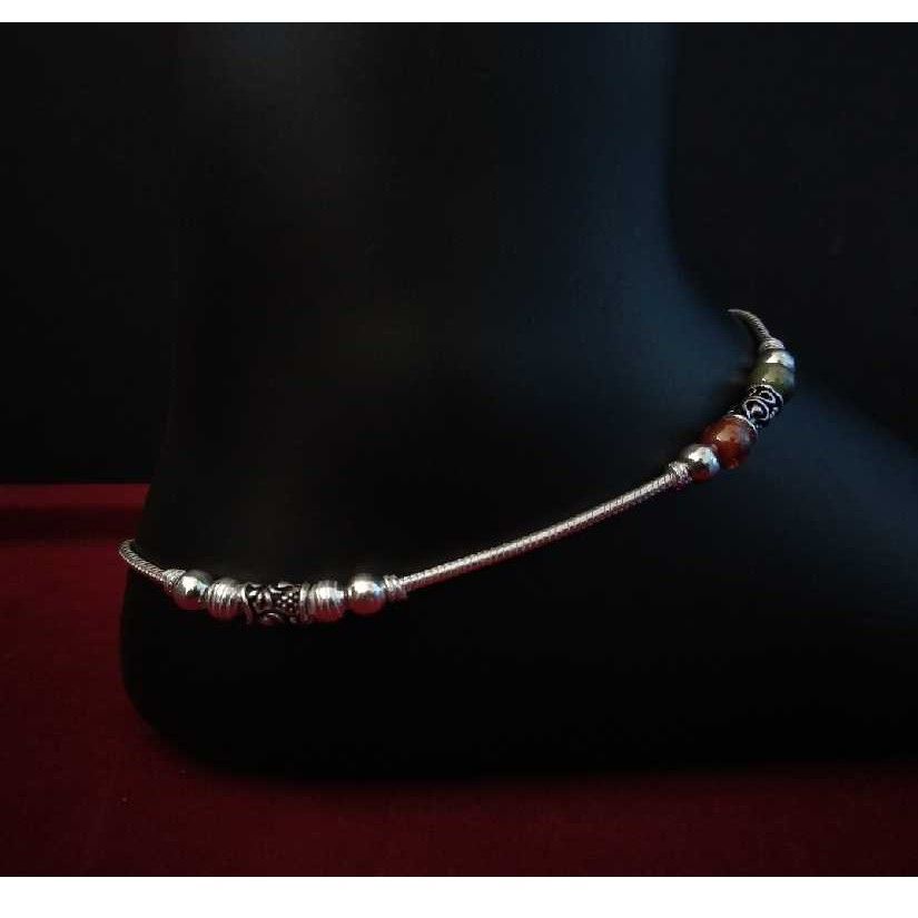 Simple Silver Indian Payal