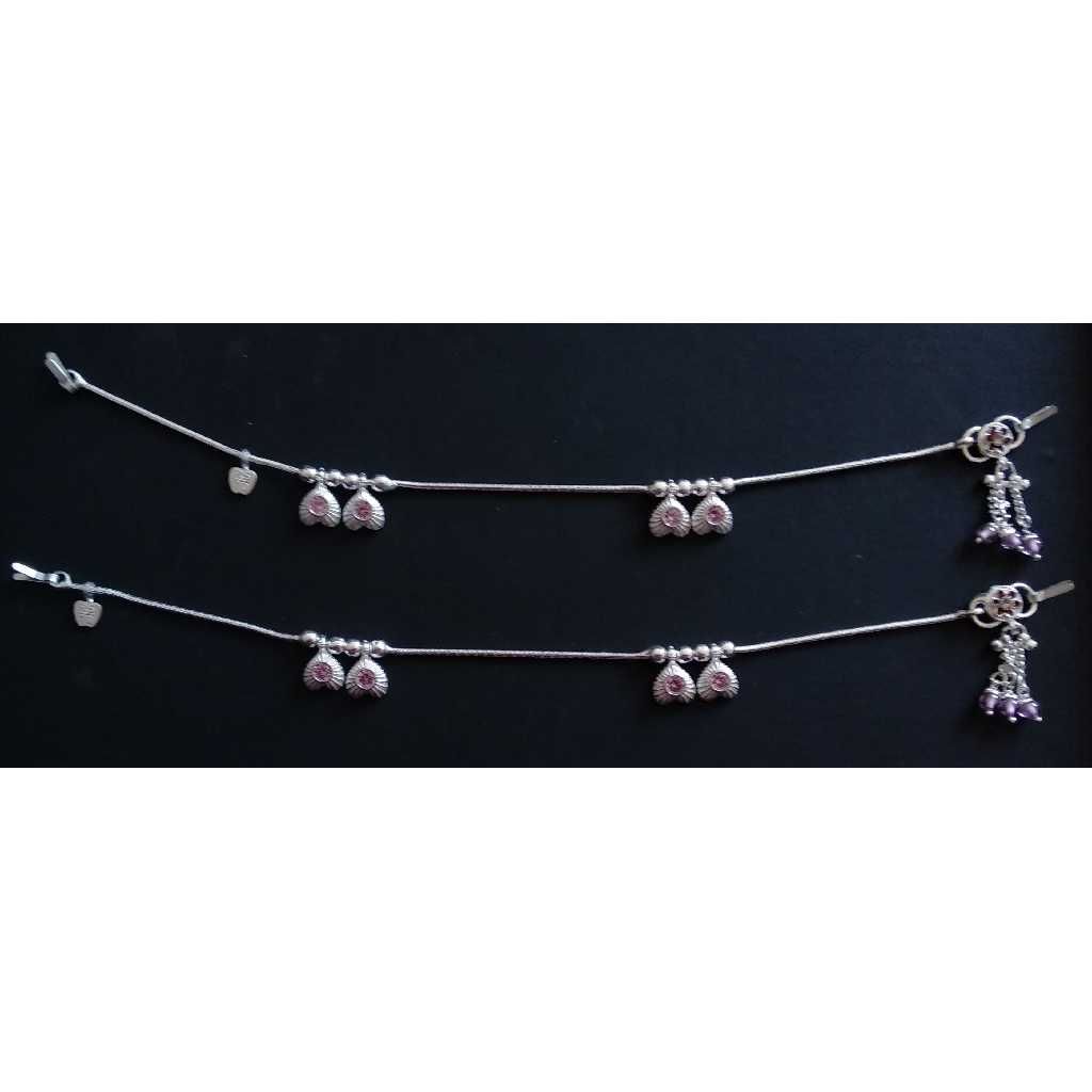 Silver Designer Indian Heart Payal ( Anklet )