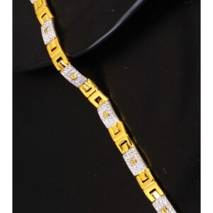 gold sparkling Gents bracelet 23