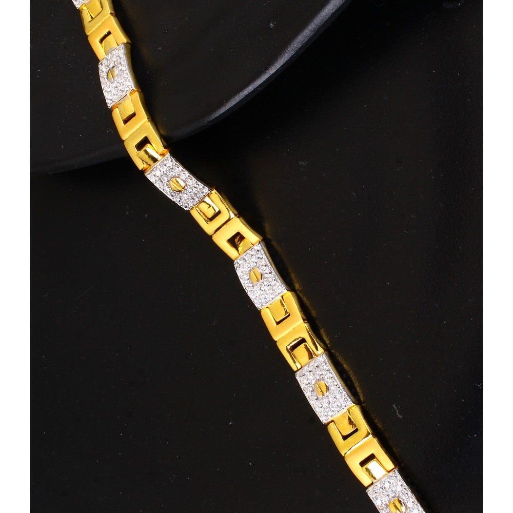 gold sparkling Gents bracelet 23
