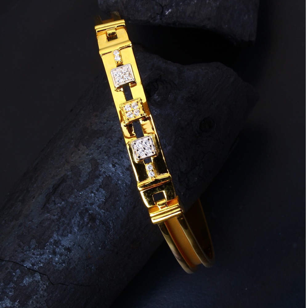 gold simple cZ diamond Bracelet 23