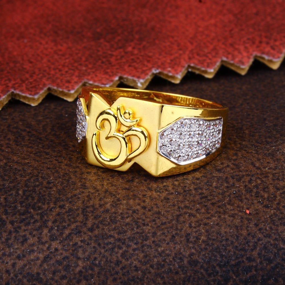 Gold Om Design Diamond Ring 147
