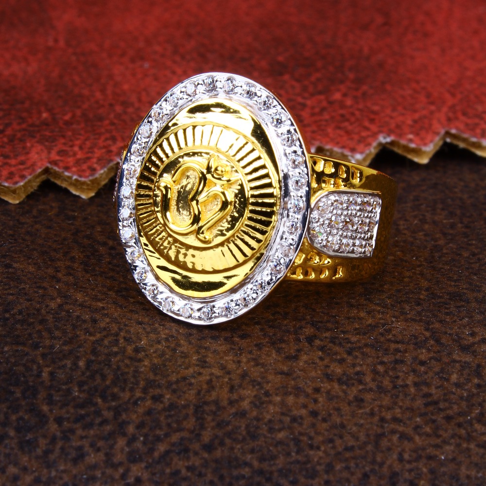 gold round shape cZ Diamond Ring 136
