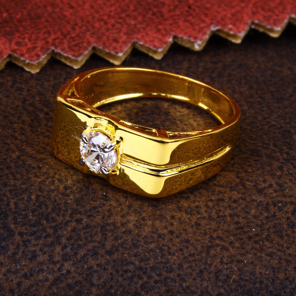 22k gold solitaire mens  ring