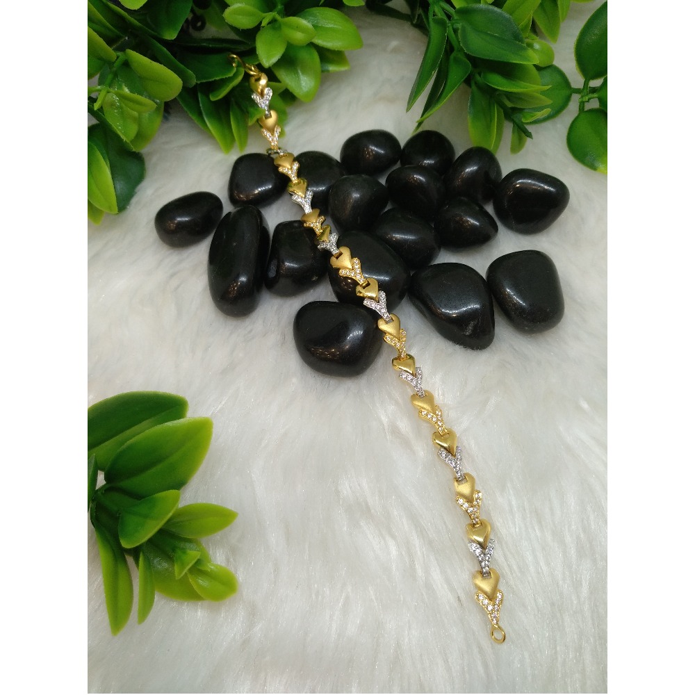 916 Gold CZ Fancy Signetic Lucky PO-B003