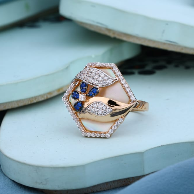 18KT Rose Gold Hallmark Ladies Ring RLR983 - Image 3