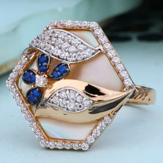 18KT Rose Gold Hallmark Ladies Ring RLR983 - Image 2