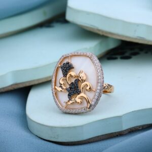 18kt rose gold stylish ladies ring rlr979