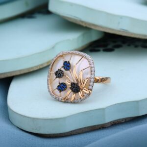 18KT Rose Gold Fancy Ladies Ring RLR977