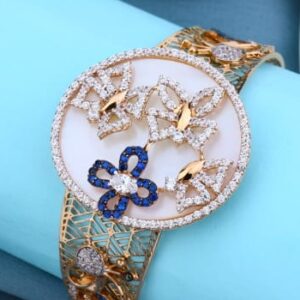 750 Rose Gold CZ Ladies Stylish Kada RLKB456