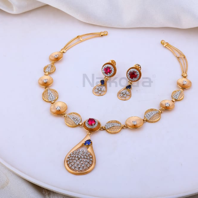 750 Rose Gold Stylish Necklace RN424
