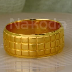 916 Gold CZ Hallmark Exclusive Mens Plain Ring MPR298 - Image 2