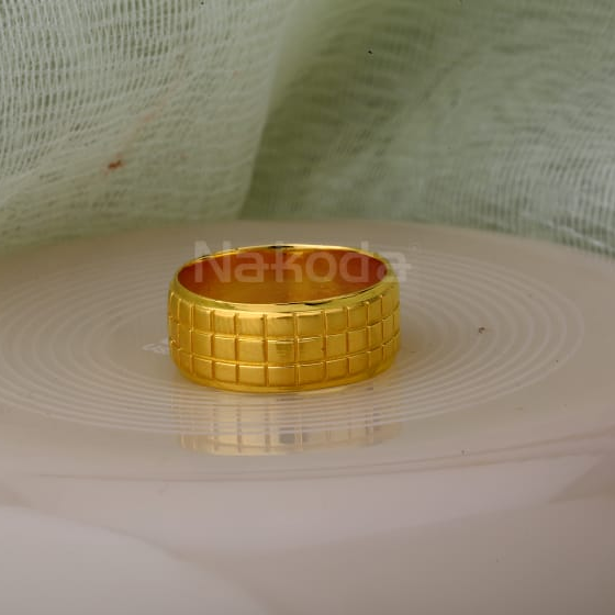 916 Gold CZ Hallmark Exclusive Mens Plain Ring MPR298