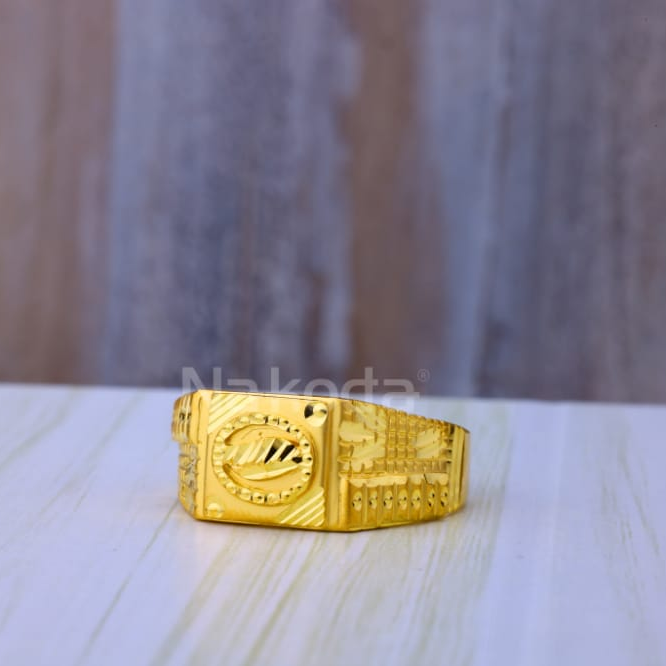 916 Gold Hallmark Classic Mens Plain Ring MPR279