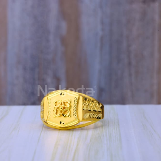 22KT Gold CZ Hallmark Gorgeous Mens Plain Ring MPR266